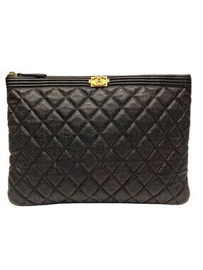 Chanel Clutch Caviar Leather